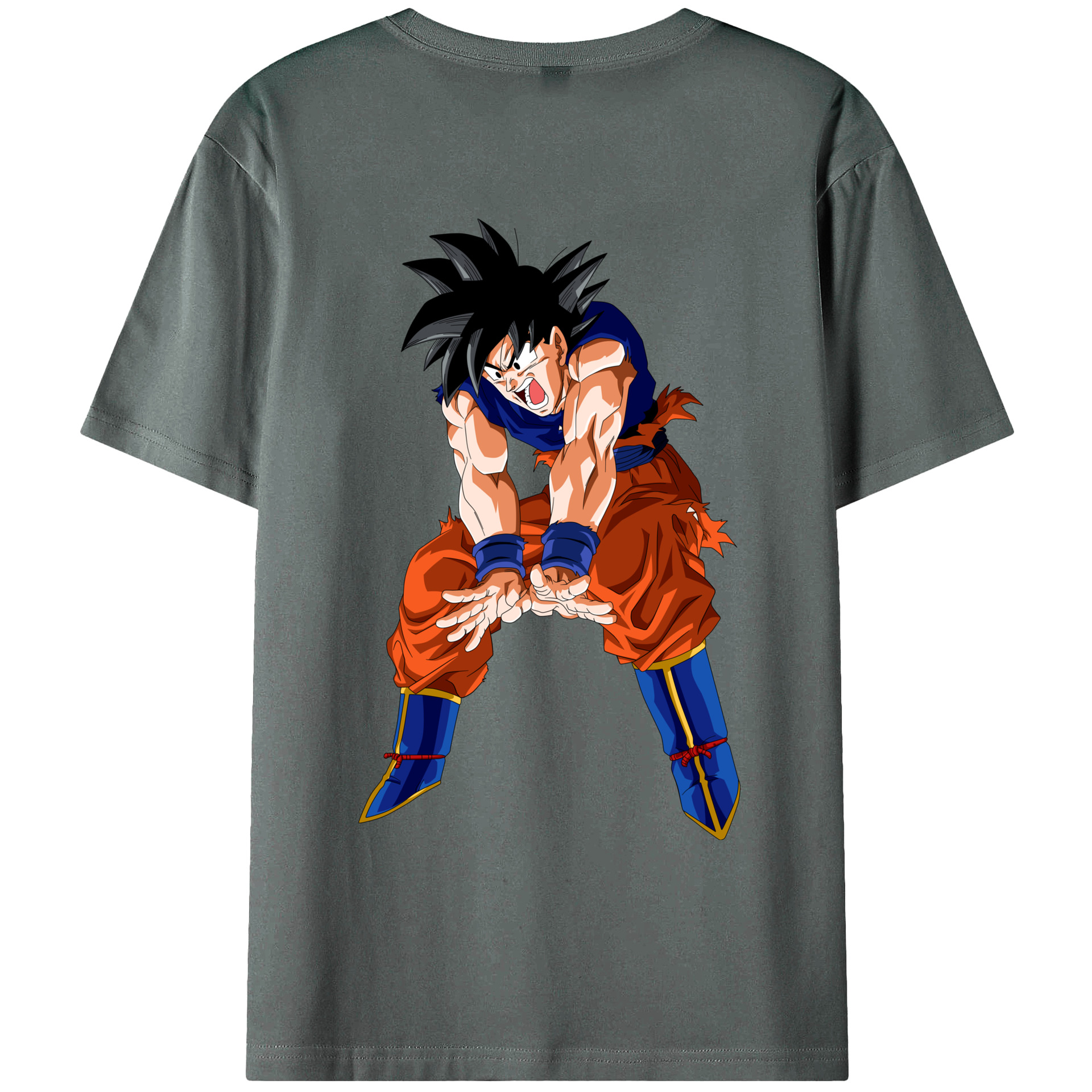 （画像用） ドラゴンボール 孫悟空（そん ごくう）Son Goku カカロット DRAGON BALL Kakarotto 綿100％ メンズ半袖Tシャツ（バックプリント） 通気性
